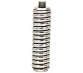 -Montaje de resorte de antena CB 3H para vehículo Montaje de antena de radio CB de hasta 60 pulgadas de largo y 3/8 de pulgada - 24 hilos Plata