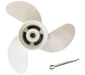 Hélice fuera de borda para Yamaha 6Hp 8 1/2 X7 1/2 Motor de barco Tornillo Motor marino Parte 7 Ranura 6G1-459 Blanco
