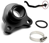 Unbrand 11537541992 11537544638 Accesorio de manguera de agua reemplaza para N53 N54 335i 335xi 135i Negro