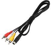 1.5M 4.9ft 3 RCA Macho a 4 Pines S-Video Macho TV Macho Cable de Conversión de PC Como se muestra