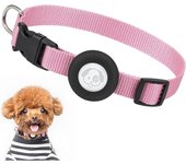 Collar para perros Airtag, collar ajustable para perros Air Tag con hebilla de seguridad Breakaway, con soporte para Airtag de Apple Rosa S