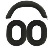 Para Sony INZONE H7 Headphone Soft Silicone Head Beam Sleeve + Earpad Covers Set Negro