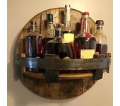 Estante de barril de whisky Estante de vino redondo vintage para hombres de pared Gran regalo Como se muestra