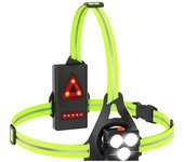 Luces de circulación nocturna para corredores, lámparas de pecho LED con chaleco reflectante y batería recargable