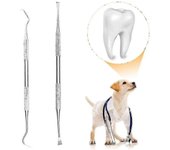 Herramientas dentales profesionales, escalador de dientes dentales para perros y raspador 2 Pack