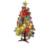 mini árbol de Navidad artificial decoración de mesa de Navidad con luces LED 45CM