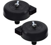 Filtro de compresor de 2 piezas, compresor silencioso de rosca macho de 16 mm y 3/8 pt para compresor de aire (negro)-hy