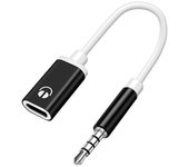 3.5mm Male to Type-c Female Headphone Converter Flat Adapter Analog Round S5J7