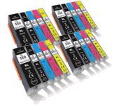 4 juegos de 5 cartuchos de tinta para reemplazar las tintas Canon Pgi-550 y Cli-551 compatibles / no oem from go