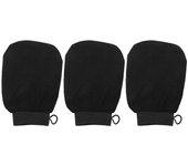 3X Guante Kessa de Marruecos para un exfoliante suave negro