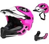 Lixada Casco completo desmontable para niños Casco de seguridad deportiva para ciclismo Patinaje sobre ruedas Rosa