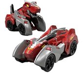 Colisión Dinosaurio Transformación Juguete Accidente Automovilístico Transformación Inercia Coche Tiranosaurio Rex Dinosaurio Juguete rojo tyrannos...