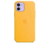 Funda de silicona para teléfono con Magsafe para Iphone 12 y 12 Pro Amarillo