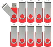 Paquete de 10 unidades flash USB Usb 2.0 Memoria USB Paquete a granel Tarjeta de memoria giratoria Almacenamiento plegable Unidad de salto Unidad z...