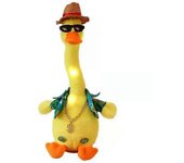 Bailando, cantando, pato, peluche interactivo, grabación, iluminación, juguetes de peluche con 120 canciones-MXBC A