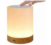 Tinor Lampe Tactile Led Pour Chambre  Coucher, Salon, Bureau - Lampe De Chevet Avec Capteur Rvb Changeant De Couleur - Port De Charge Usb