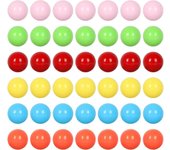 100pcs Bolas coloridas abiertas de ping pong Bolas de lotería Pelota de juego Pelotas de tenis de mesa para niños de fiesta
