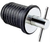 Tapón de drenaje marino ajustable, tapón de drenaje de goma con tapón de drenaje de bote de mango de acero inoxidable 304