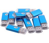10 x memoria USB 2.0 Memory Stick Flash Drive 128mb regalo azul