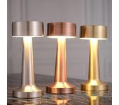 Vintage Bar Lámpara de mesa Batería portátil Led Luces cálidas nocturnas Lámpara recargable Astilla