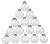 15 piezas redondas transparentes bolas de Navidad bolas de árbol de Navidad de bricolaje rellenables hechas de bola de Navidad de plástico TA