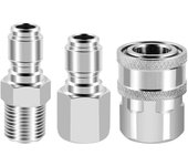 Kit de conector rápido NPT macho y hembra de 3/8 de pulgada, juego de adaptadores de lavadora a presión y 1 pieza, lavadoras a presión NPT de 3/8 d...