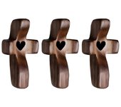 Cruz hecha a mano Mi corazón Navidad Aliento Regalo Cruz tallada a mano 3pcs
