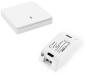 Interruptor de luz inteligente inalámbrico Rf 433MHz Control de iluminación Interruptor inteligente Módulo AC 90-250V 10A( 1 Blanco
