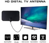 Antena de TV interior 50 millas digital 1080p Hdtv antena amplificada Arial Freeview