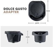 Adaptador de Cápsulas para Cápsulas Convert Crema Make para Cafetera Piccolo Xs Genio 2A Negro