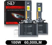 120w 80000lm-80000lm D3s Faros Led Canbus D1s D2s D4s D5s D8s D1r D2r D3r D4r D5r D8r 120w Turbo Led 5070 Csp Chip 6000k Blanco 12v 24v 100W 60000LM