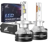 DAWNKNIGHT K7C 4300K H4 H1 H7 Linterna frontal LED 3 luces LED de tubo de cobre para coche H11 HB3 9005 HB4 9006 12V 2pcs 6000K9012(HIR2)