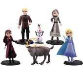 Top De Pastel De Fiesta, Conjunto De Personajes Coleccionables De Cumpleaños, Versión Mini Elsa Anna, Nueva Versión De Snow And Ice Princess