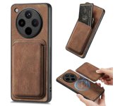 Para Oppo Find X8 Pro 5G Funda de teléfono de cuero retro TPU con ranura para tarjetas desmontable - Marrón Multicolor Brown