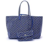 Bolso de mano de Pu para mujer Bolso de hombro de capacidad portátil Bolsillo impermeable en la playa Azul