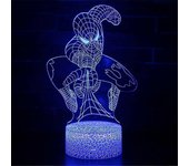 Lámpara de luz nocturna Spider-Man 3D con control remoto - Luz nocturna LED recargable por USB