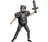 My World Minecraft Diamond Armor Series Cosplay Game Character Performance Costume S
