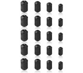 20 piezas de núcleo de anillo de ferrita negro rfi emi cable supresor de ruido