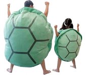 Almohadas de caparazón de tortuga portátiles Adultos Regalos verdes Rosa Niños disfraces de peluche Juguete de peluche verde