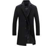 Abrigo de negocios de trabajo para hombre Abrigos de gabardina clásicos Abrigos de mezcla de lana media larga Abrigos de guisantes Chaquetas de inv...