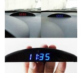 Alarma LED digital de 12 V Reloj electrónico automático Voltímetro de reloj de coche Termómetro