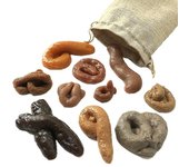 10pcs / bolsa Falsa Caca Heces Bromas Juguetes Halloween Día de los Inocentes Fiesta Truco Juguete
