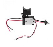 DC7.2-24V Interruptor de taladro eléctrico Botón de control de velocidad de taladro inalámbrico Piezas de luz de disparo para negro