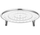 Rejilla vaporera de acero inoxidable con soporte extraíble Cocina apilable multifunción resistente al calor Bandeja de cocción al vapor Cesta vapor...