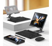Juego de soporte de teclado plegable para Samsung Galaxy Z Fold 5/3/4, accesorio inteligente de teléfono plegable con teclado Bluetooth con S-pen y...