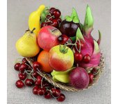 3pcs Fruta artificial realista Fruta falsa para la decoración Granada
