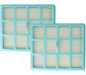 vhbw 2x Aspiradora Filtro compatible con Philips Easy Life FC8134/01, FC8130/01, FC8132/01, FC8131/01, FC8133/01 Aspiradora - Filtro HEPA Azul Blan...