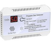 Detector de gas propano RV con alarma fuerte para cocina, autocaravana, autocar Blanco