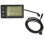 S866 Pantalla LCD de la bicicleta eléctrica Panel de control del medidor de la pantalla del scooter eléctrico con enchufe a prueba de agua y negro