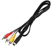 1.5M 4.9ft 3 RCA Macho a 4 Pines S-Video Macho TV Macho Cable de Conversión de PC Como se muestra